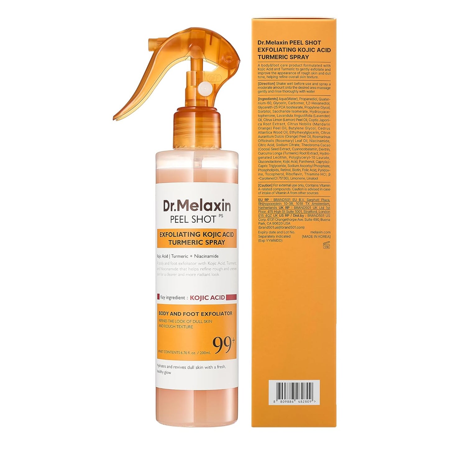 Dr.Melaxin Peel Shot | Exfoliating Kojic Acid Turmeric Spray