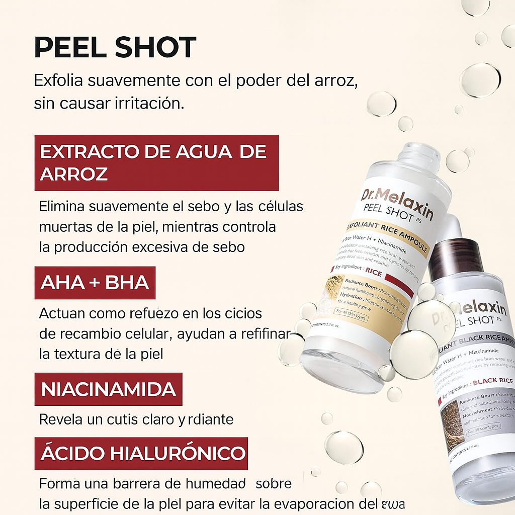 Peel Shot Glow | Rice Exfoliating Facial Ampoule