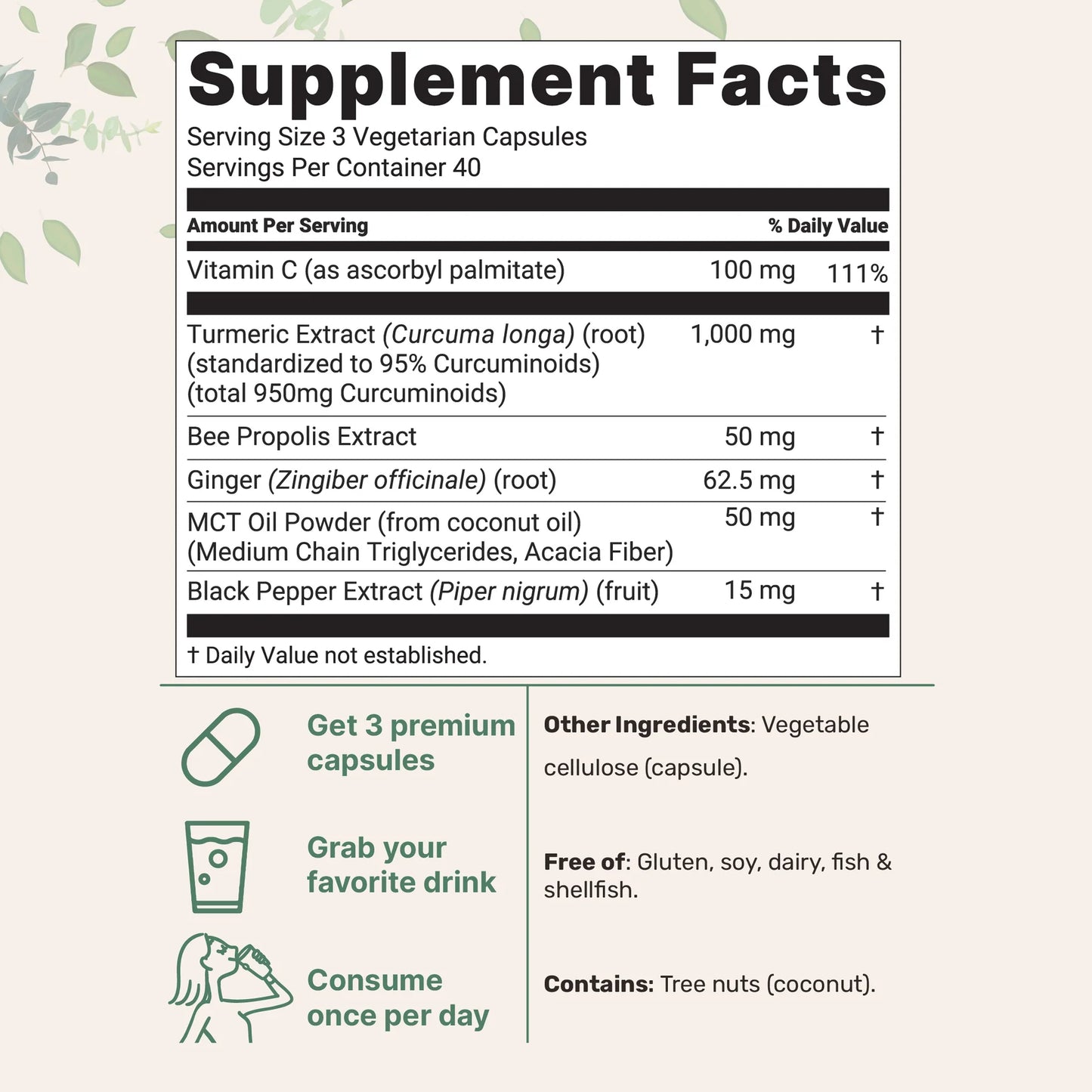 CurcuPure | Pure Curcumin Capsules Supplement