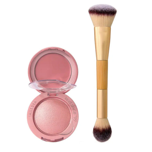 Blush & Highlighter Duo + Complimentary Makeup Brush