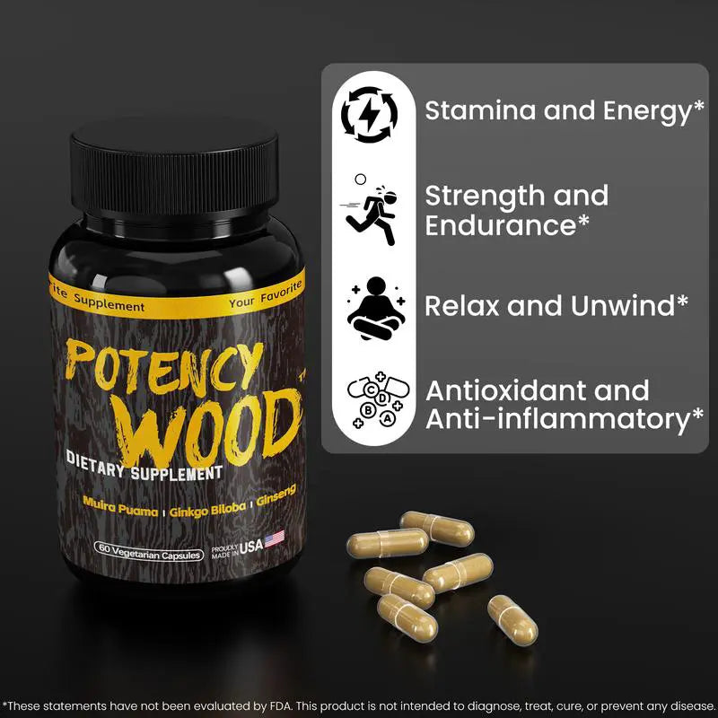 PotencyWood | Energy, Strength & Vitality Supplements