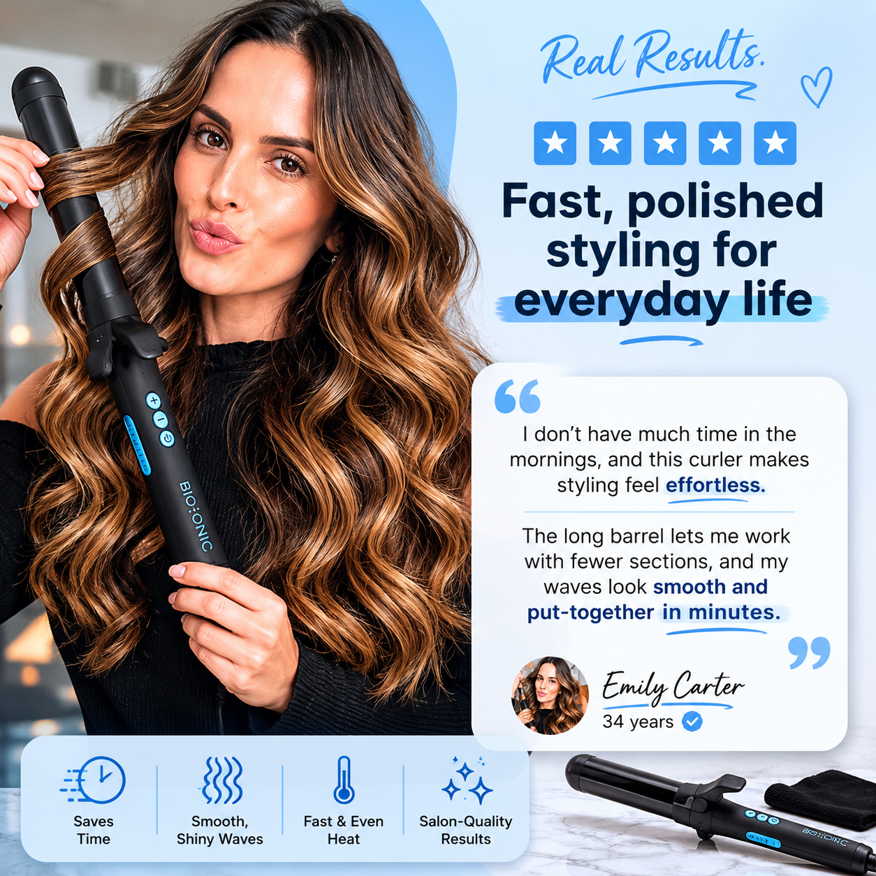 Bio Ionic | Long Barrel Hair Curler