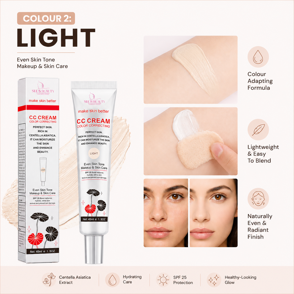 CC Cream | Makeup Corrector that Adapts to Your Skin Tone