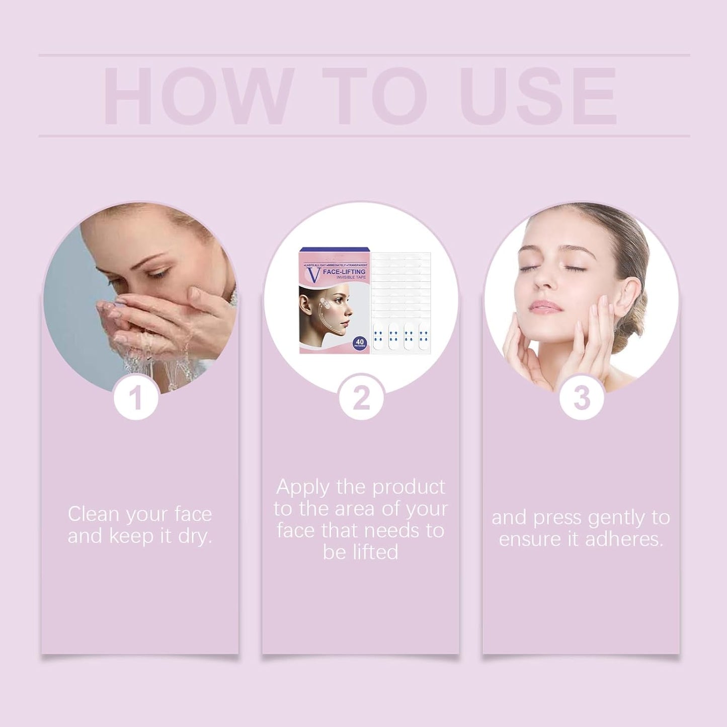 InvisiLift | Invisible Adhesive Tape for Face Lifting