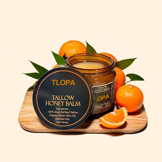 Moisturising Balm with Organic Tallow, Honey and Orange Essential Oil