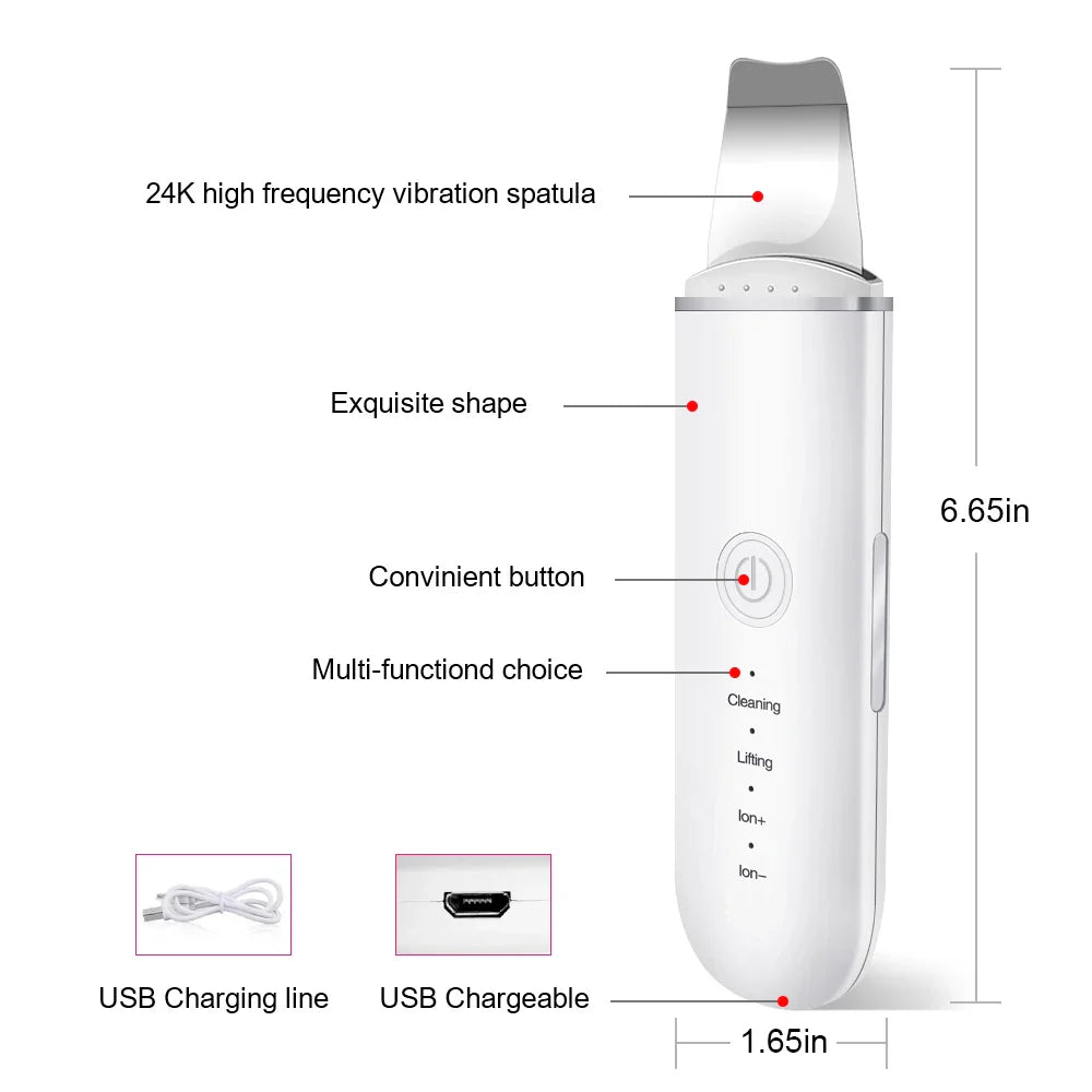 DermaWave™ | Ultrasonic Skin Scrubber with Vibration for the Face