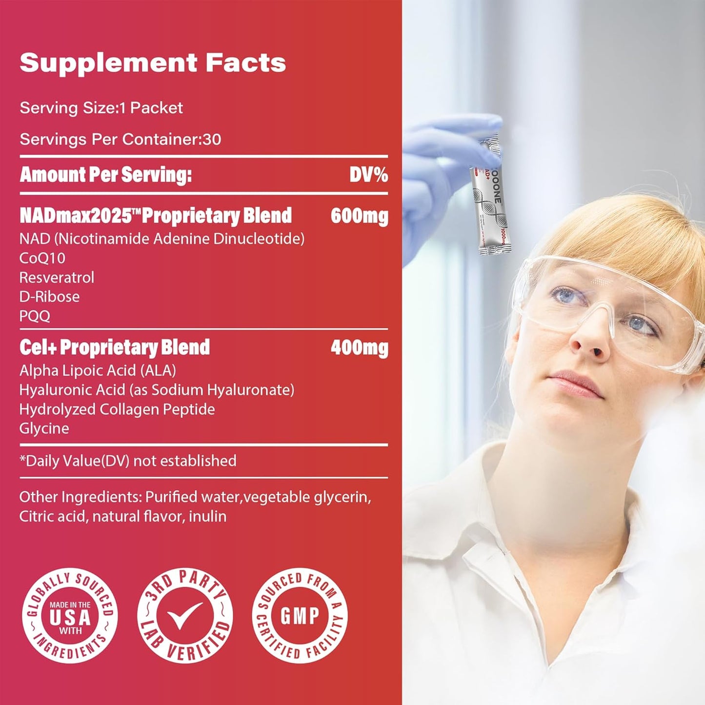 ZOOONE NR1000 | Berry-flavoured drink mix with NAD+ to combat ageing