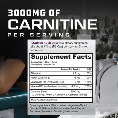 CARNITINE LIQUID 3000 | Metabolism & Energy Support