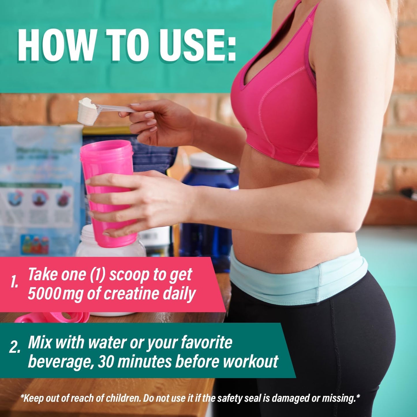 CreaWomen | Creatine Monohydrate Powder + Collagen + BCAA