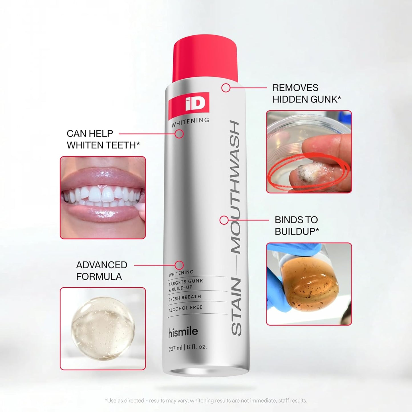 Hismile iD Stain Whitening Mouthwash | A Smarter Way to Refresh and Brighten Your Smile