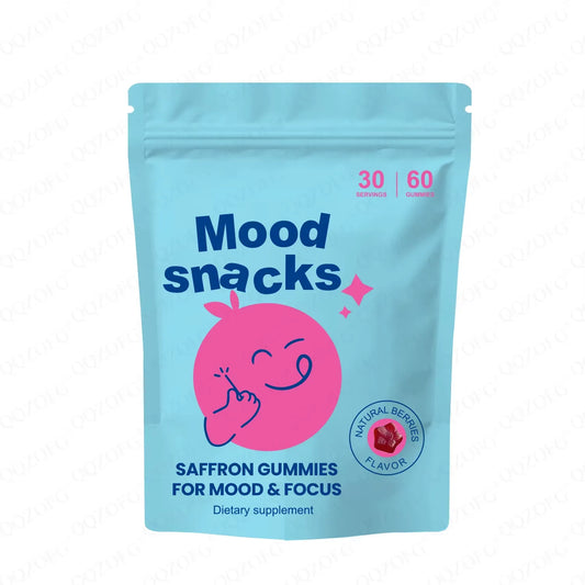 Mood Snacks | Saffron Gummies for Calm Minds, Bright Futures