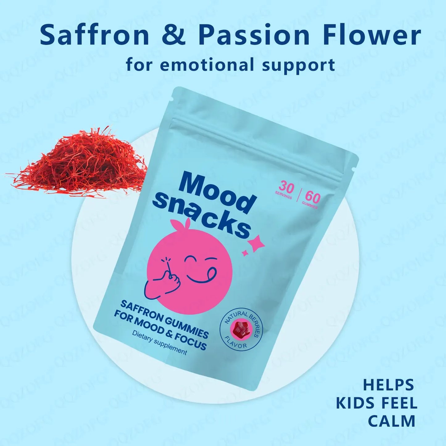 Mood Snacks | Saffron Gummies for Calm Minds, Bright Futures