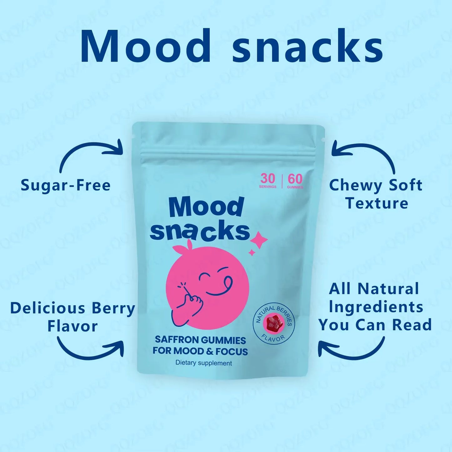 Mood Snacks | Saffron Gummies for Calm Minds, Bright Futures