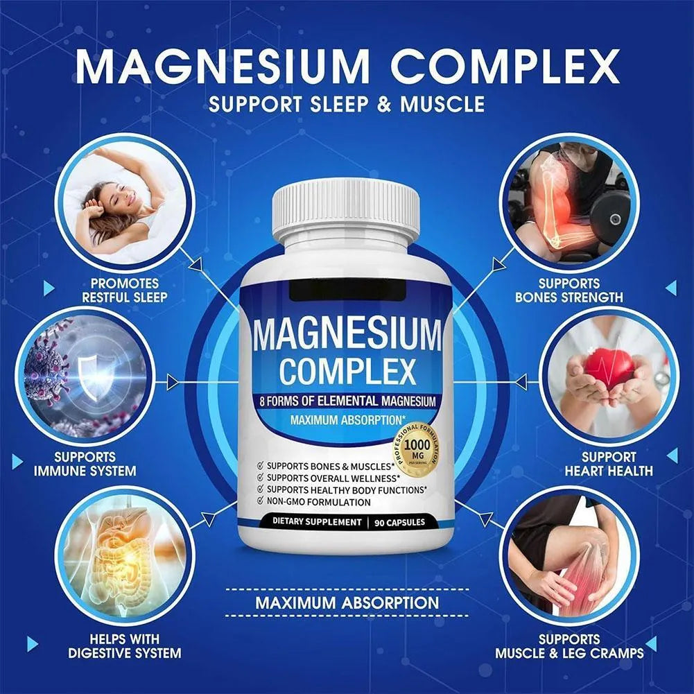 Magnesium Complex | 8 Essential Magnesium Supplements in Capsules