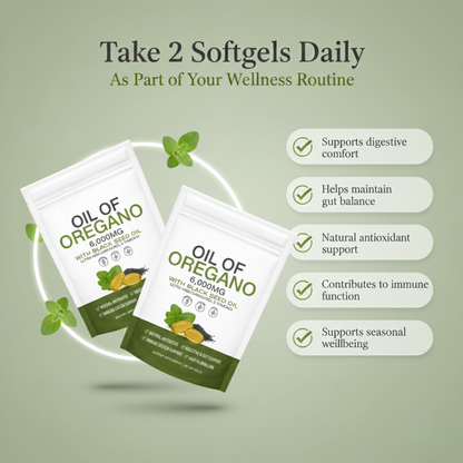 Oregano & Black Cumin Oil Capsules | Everyday Supplement