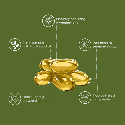 Oregano & Black Cumin Oil Capsules | Everyday Supplement