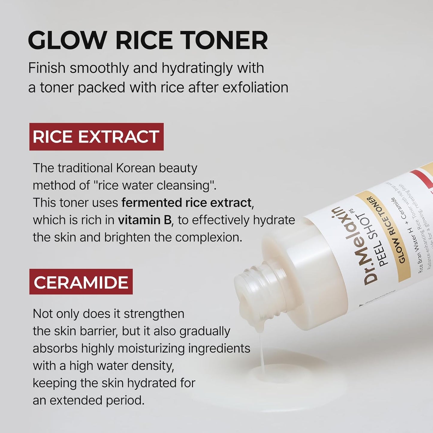 Dr. Melaxin Peel Shot Glow | Rice Exfoliating Facial Ampoule